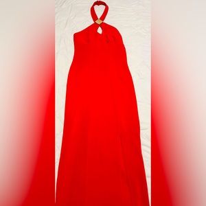 Sexy Red Elegant BodyCon High Leg Slit Dress Celene NY Woman’s Medium Gown